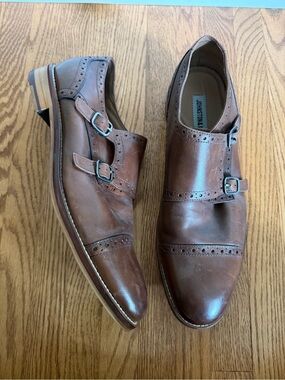 Johnston & Murphy Men's Brown Double Monk Strap Oxfords